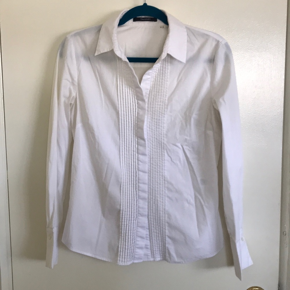 White Tahari Buttondown